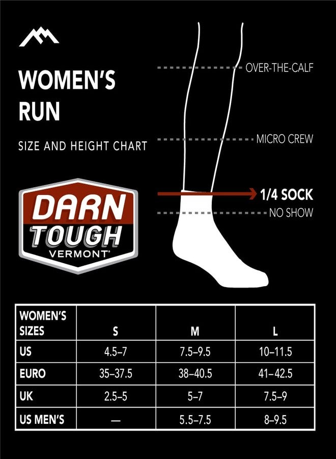 Darn Tough Vermont Women's Element 1/4 Lightweight with Cushion Sock (Style 1113) - Blue/Cyan, Medium - Image 2